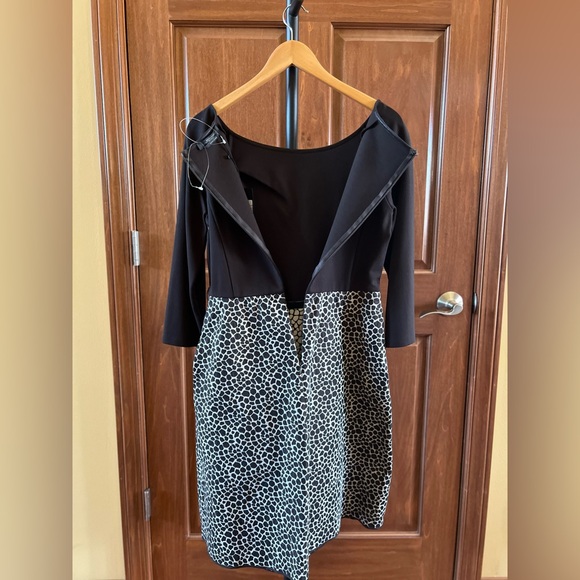 Weekend Max Mara Dress with Cropped Sleeves Brown Leopard Size L - Picture 10 of 16